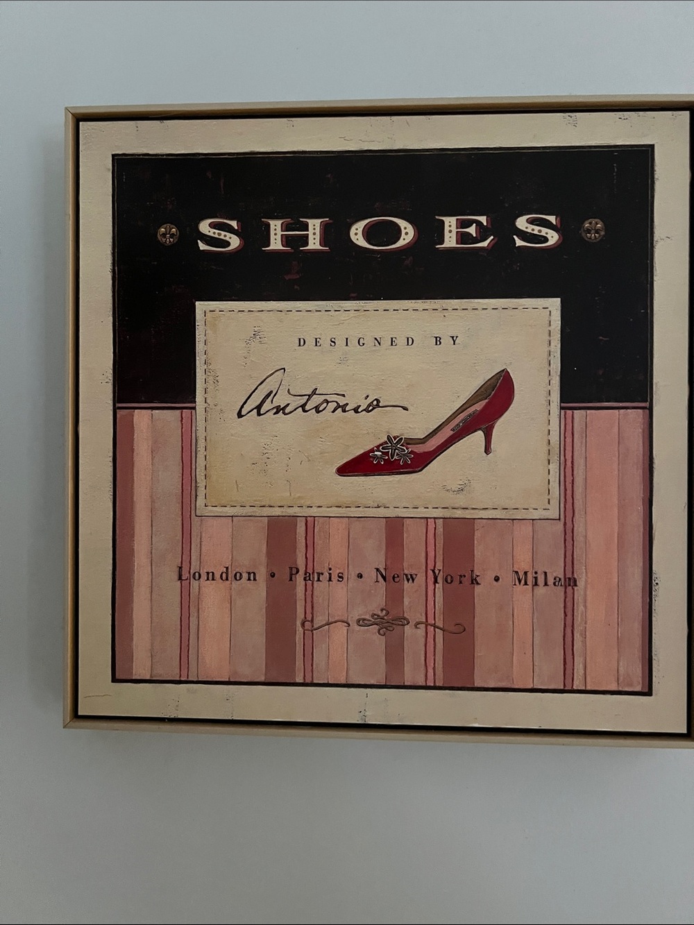 Vintage Red Pointed Heel and Purse wall art